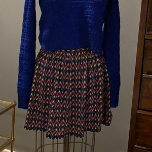 High waisted mini skirt